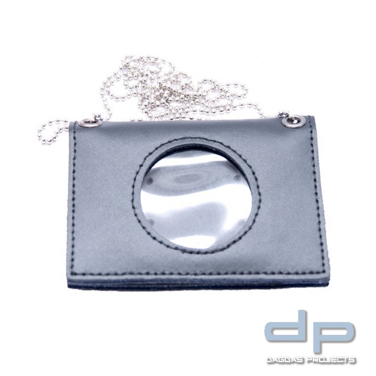 COP® Umhänge-Dienstausweismäppchen OHNE DRUCK, Scheckkartenformat, Leder