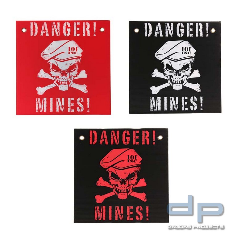 Plastik Platte Danger Mines