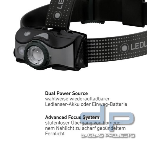 Ledlenser Stirnlampe MH7 Grau/Schwarz