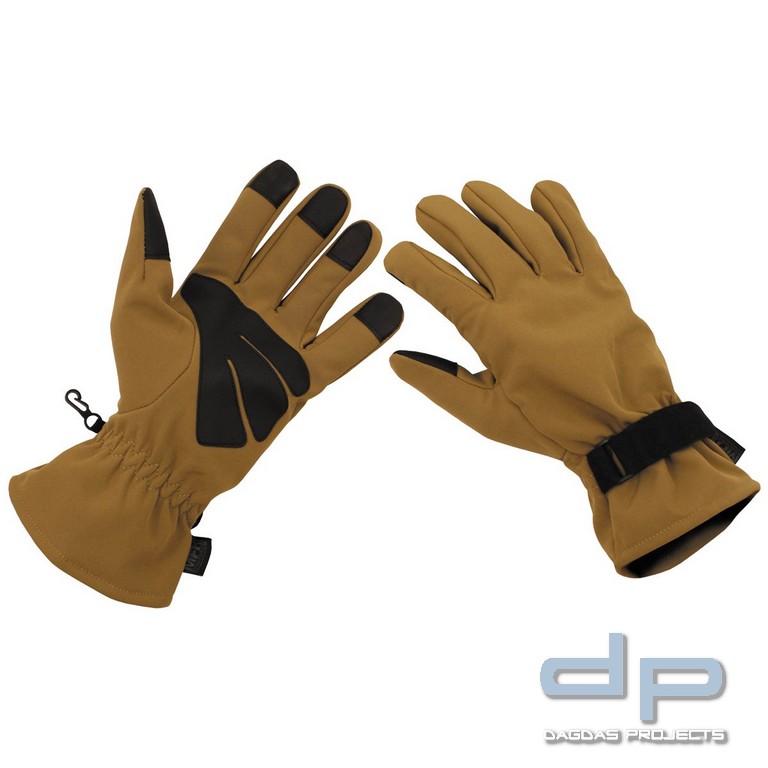 Fingerhandschuhe, Softshell, coyote tan