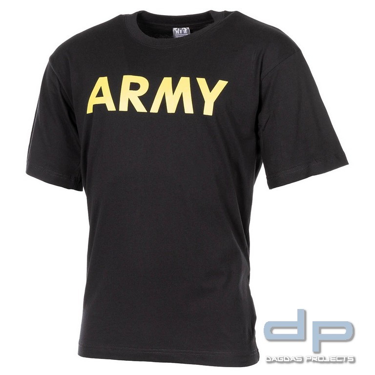 T-Shirt, bedruckt, "Army", schwarz