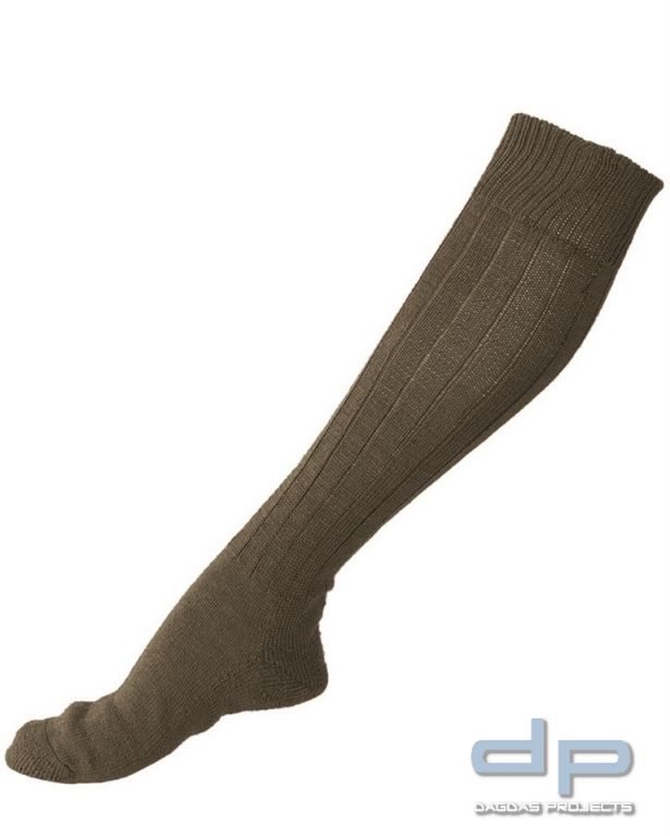 BW STIEFELSOCKE M.FROTTEESOHLE OLIV VPE 5