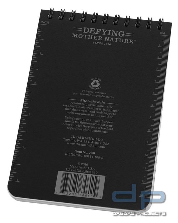 Rite in the Rain Tactical Notebook 4" x 6" in verschiedenen Farben