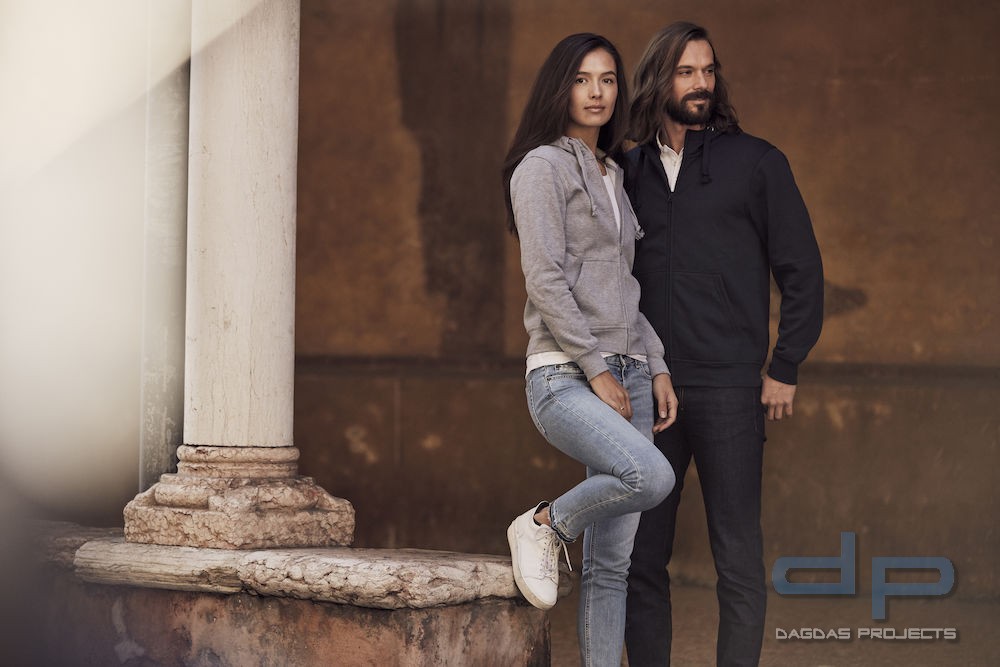 Basic Hoody Full zip Herren mit Wunschaufdruck Farbe Navy Größe M