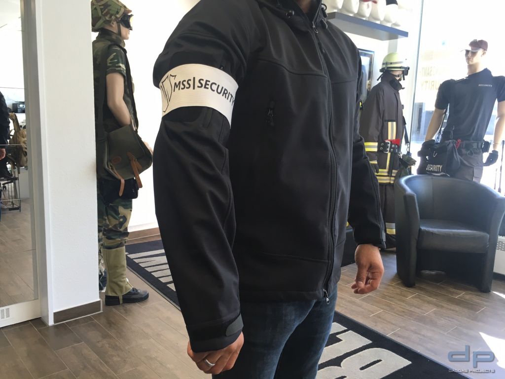 Behörden Klettarmbinde weiss mit Wunschaufdruck 1 zeilig