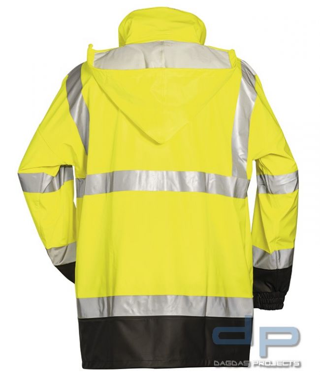 NORWAY PU-Stretch Regenjacke in Gelb/Schwarz