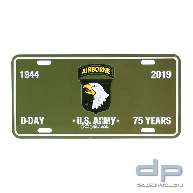 Nummernschild D-Day 101st Airborne