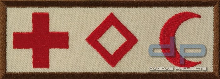 Medic Symbole International Sand/Rot auf Klett