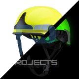 Feuerwehrhelm Schuberth F300 Helmfarbe nachleuchtend gelb mit Reflexstreifen in silber