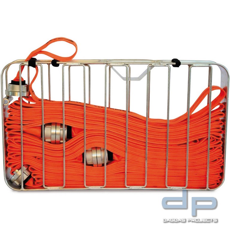 Druckschlauch TITAN COMBAT Neonorange, C42, 30 m, DIN 14811, STORZ-Kupplungen und Schutzmanschette