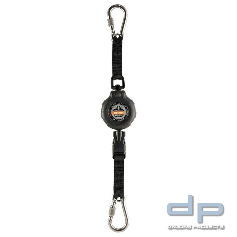 Ergodyne Doppelter einziehbarer Edelstahlkarabiner, Squids 3000