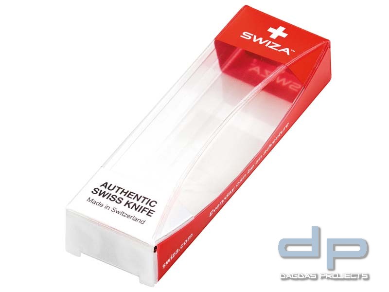 SWIZA Schweizer Messer D01, Stahl 440, Klingensperre, blau Anti-Rutsch-Griffschalen, 6 Funktionen