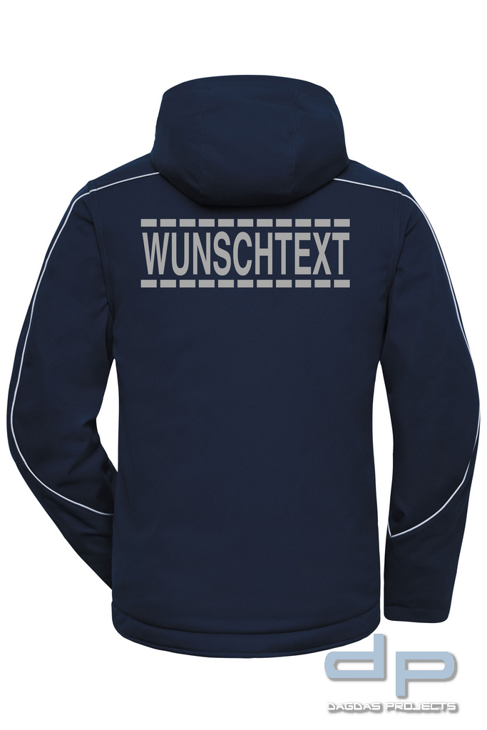 Einsatzjacke Softshell Padded dp S-Serie in verschiedenen Farben mit Wunschaufdruck umrandet