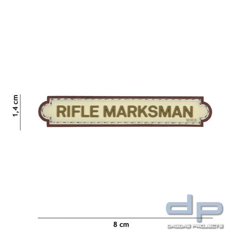 Emblem 3D PVC Rifle Marksman Tab beige