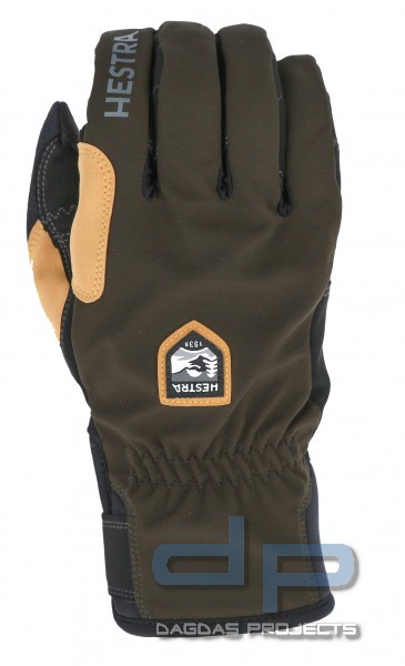 Hestra Ergo Grip Wool Touring (5-Finger Handschuhe) in Dunkeloliv