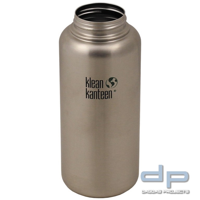 Flasche, Klean Kanteen,"Wide", einwandig, Edelstahl, 1182 ml