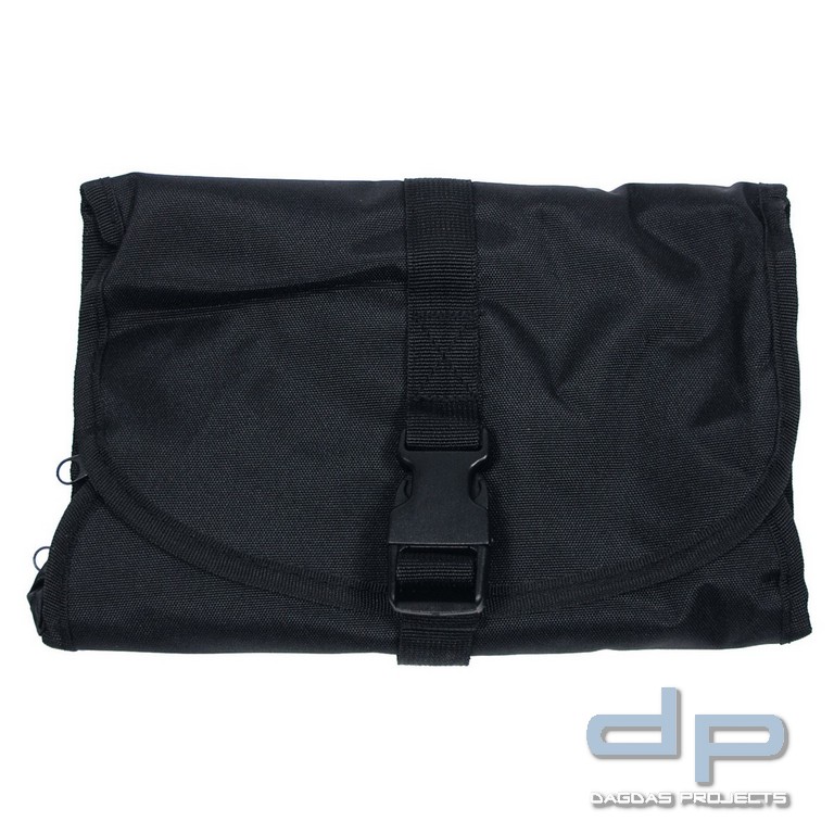 Waschzeugtasche, schwarz, div. Taschen, rollbar