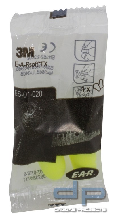 3M E-A-RSoft FX Gehörschutzstöpsel 200er Pack
