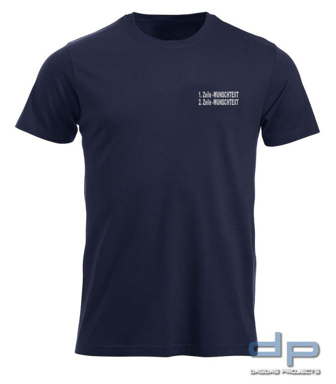 Clique New Classic-T Shirt mit 2 zeiligem Wunschaufdruck in verschiedenen Farben
