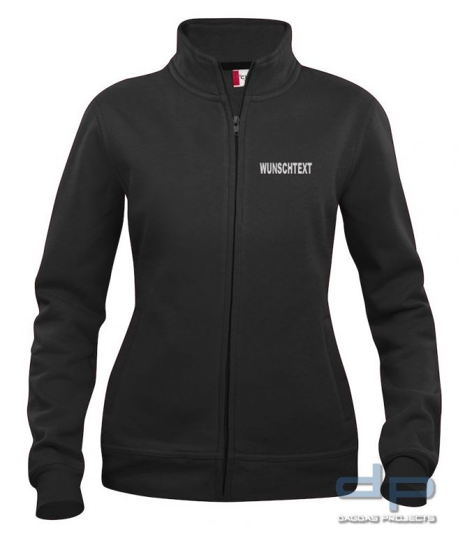 Damen Sweat Jacke Behörde mit Wunschaufdruck in verschiedenen Farben