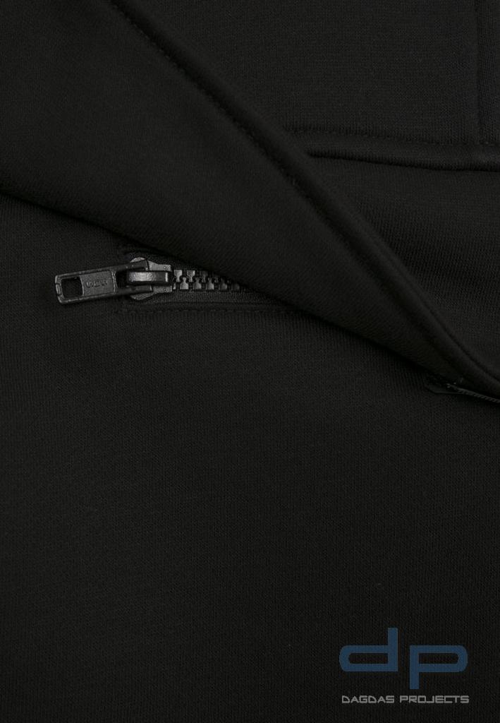 Behörden Sweat Pull Over Hoody in Schwarz Größe: M mit Aufdruck nach Wunsch in reflektierend silber