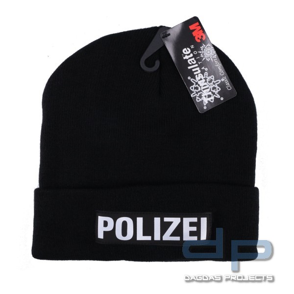 ETZEL® Strickmütze Thinsulate™ "POLIZEI" schwarz