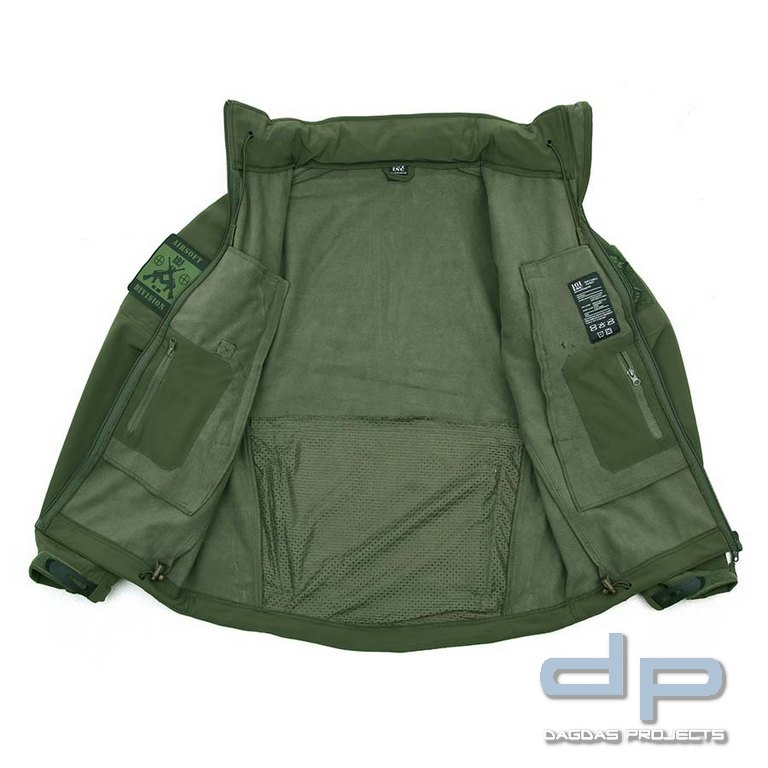 Softshell Jacke tactical in Schwarz Größe: 5XL