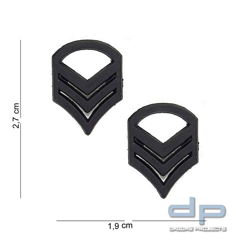 Emblem US Pin schwarz Rang
