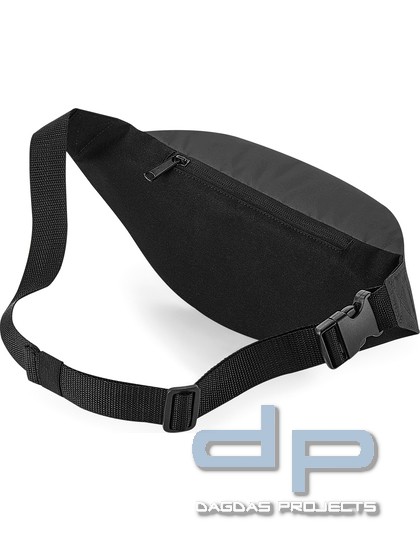 Reflective Belt Bag in Schwarz und Silber