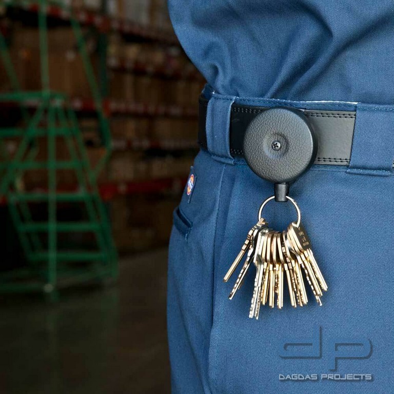 KEY-BAK, Clip + Kevlarseil 120 cm schwarz