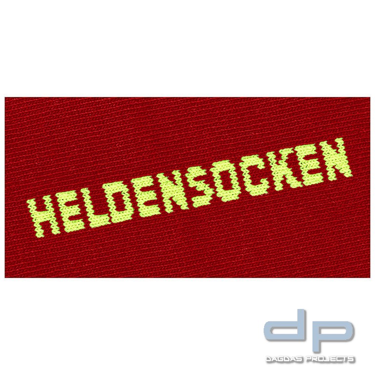 Heldensocken rot gelb-silber-gelb - Made in Germany - Paar - in verschiedenen Größen