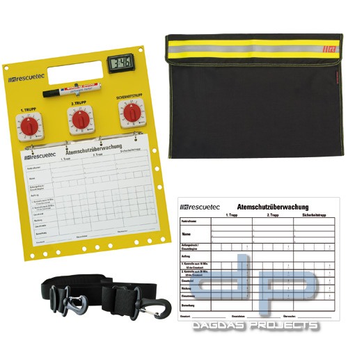SET "Atemschutzüberwachung Gießen" mit Doku-Block, Trageriemen, Tasche