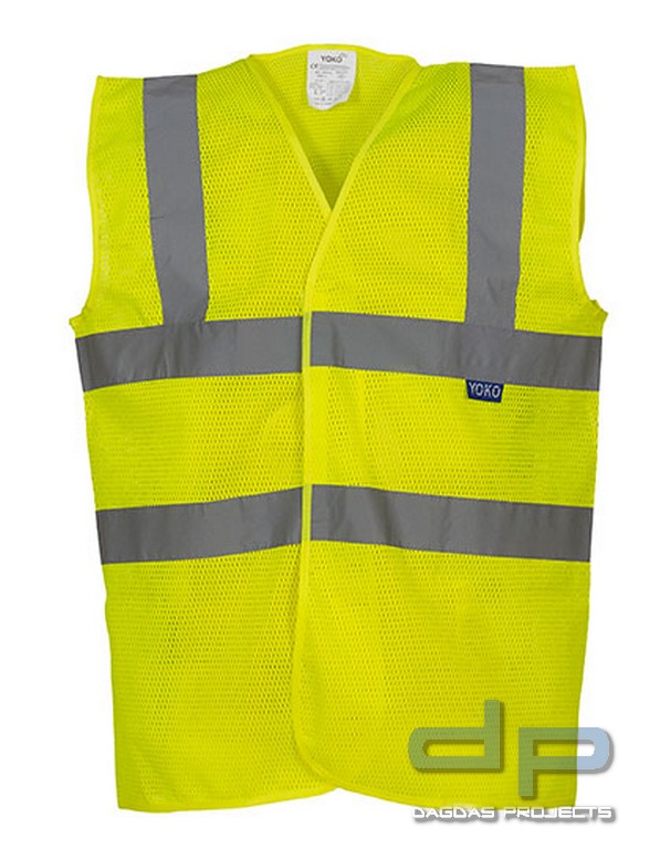 Hi Vis Top Cool Open Mesh Waistcoat neonorange oder neongelb