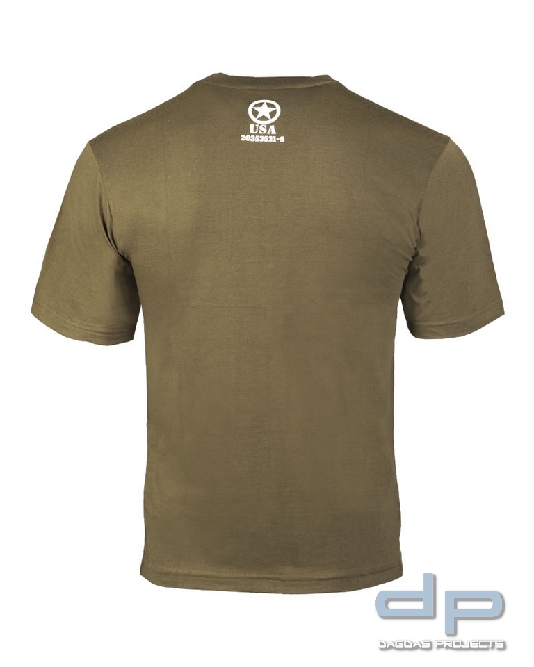 T-SHIRT OLIV M.DRUCK ALLIED STAR WEISS VPE 3