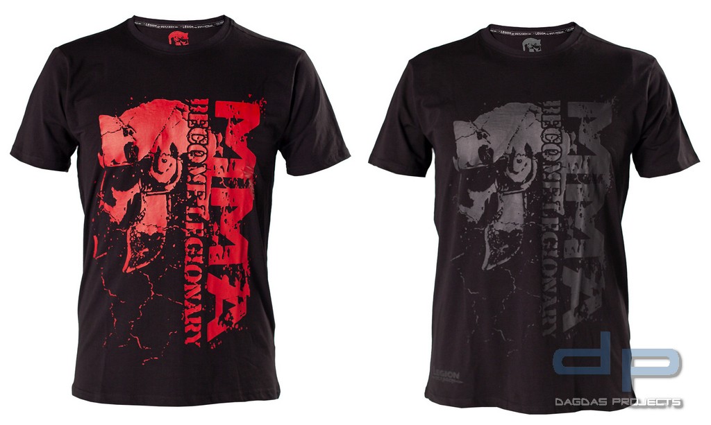 LEGION OCTAGON T-Shirt Become Legionary in Schwarz/Rot und Schwarz/Anthrazit