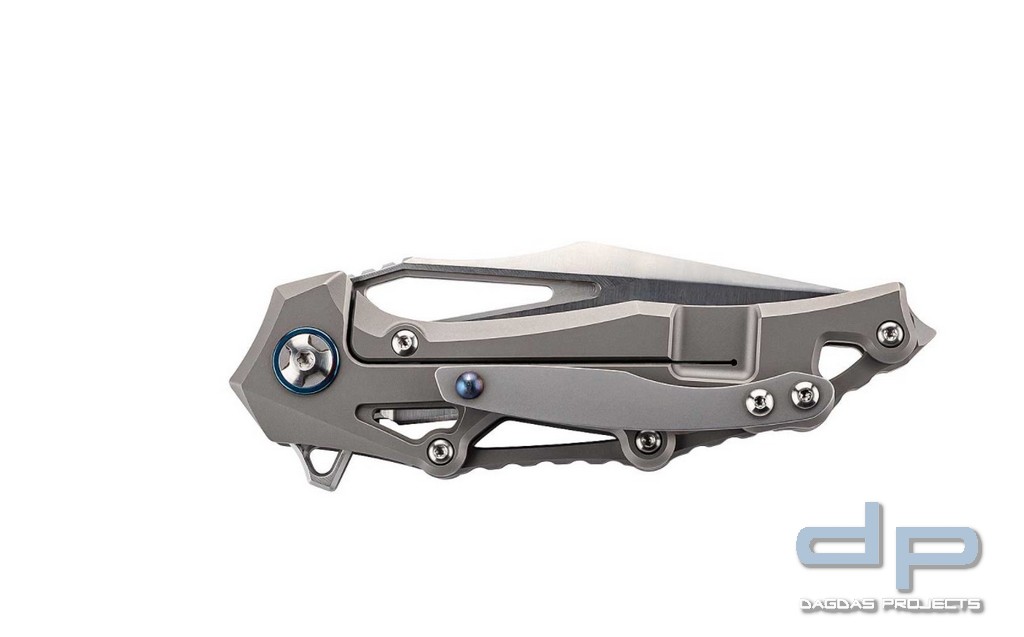 Einhandmesser mit skelettiertem Griff aus Titan