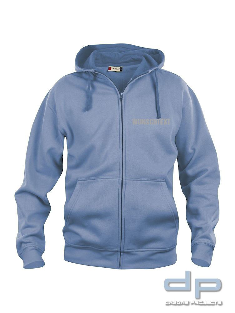 Basic Hoody Full zip Herren mit Wunschaufdruck Farbe Navy Größe M