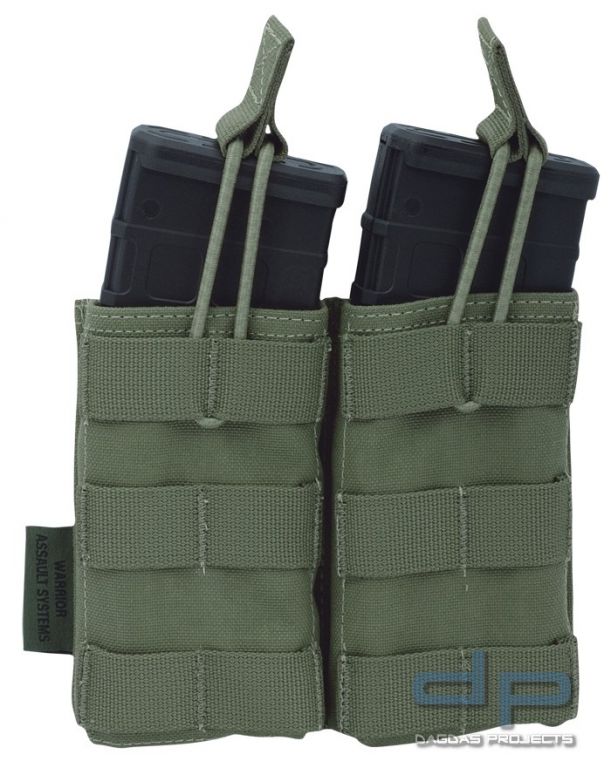 Warrior Double Open Mag Pouch Oliv M4/AR15