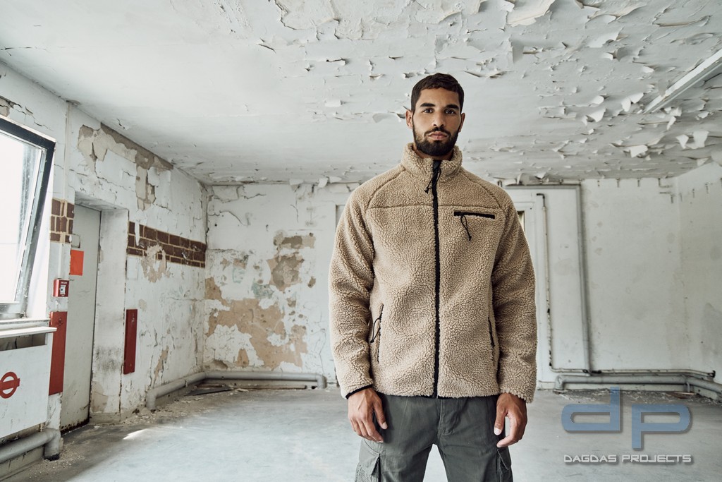 Teddyfleece Jacket in Schwarz