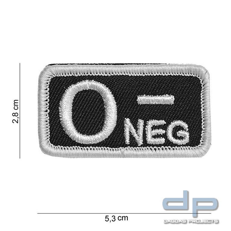 Emblem Blutgruppe O-Negativ schwarz