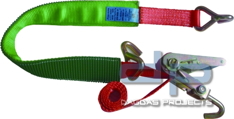 ZURRGURT ZUR AUTOVERLADUNG, 2-TEILIG MIT FINGER 50 mm x 2,5 m 2500/5000 daN