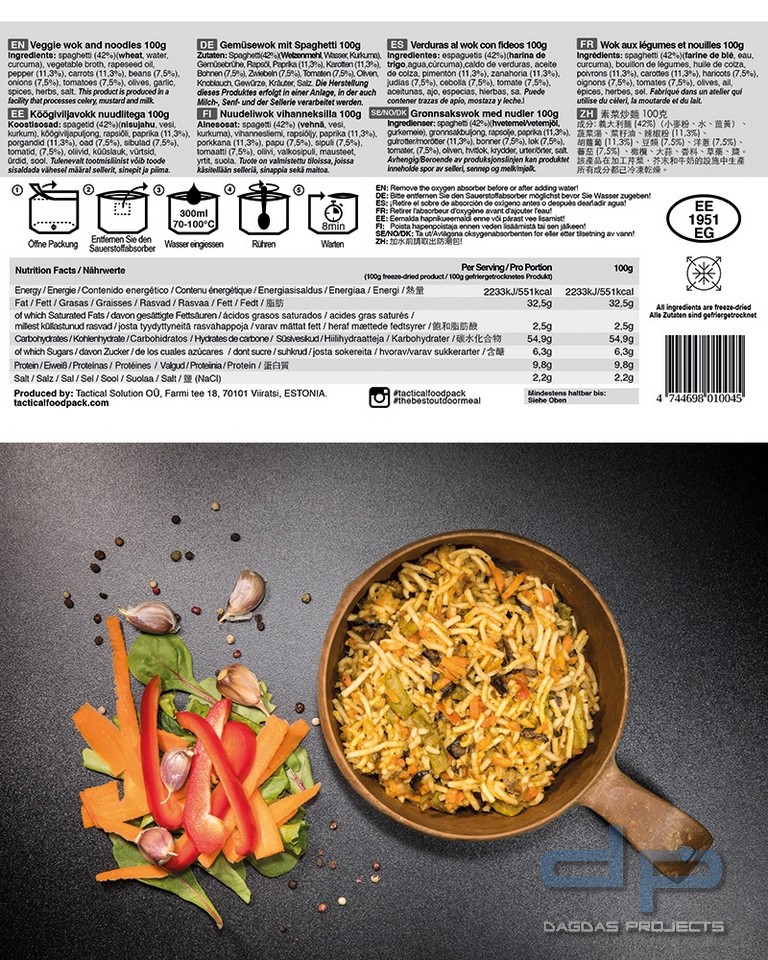TACTICAL FOODPACK® VEGGIE WOK AND NOODLES VP2