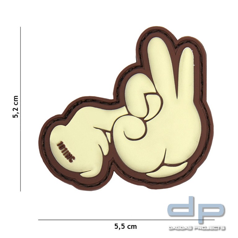 Emblem 3D PVC Fuck Finger Coyote