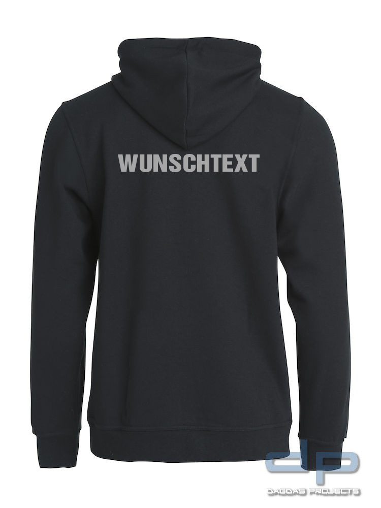 Basic Hoody Full zip Herren mit Wunschaufdruck Farbe Navy Größe M