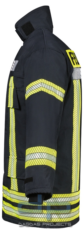 Überjacke EN 469:2005 dunkelblau segmentiert