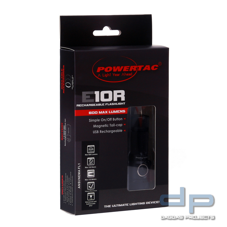 PowerTac FRlashlight E10R rechargeable