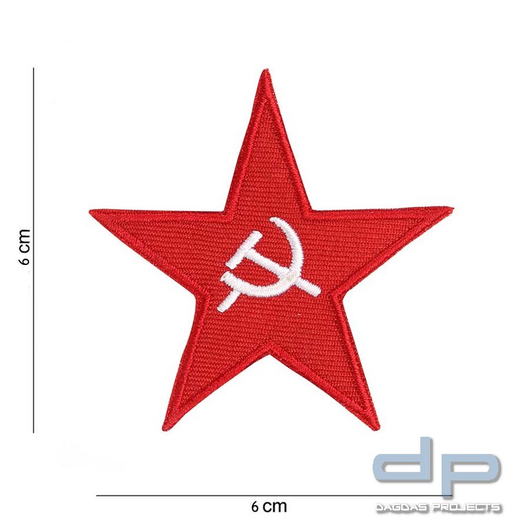 Emblem Stoff roter Stern #1001