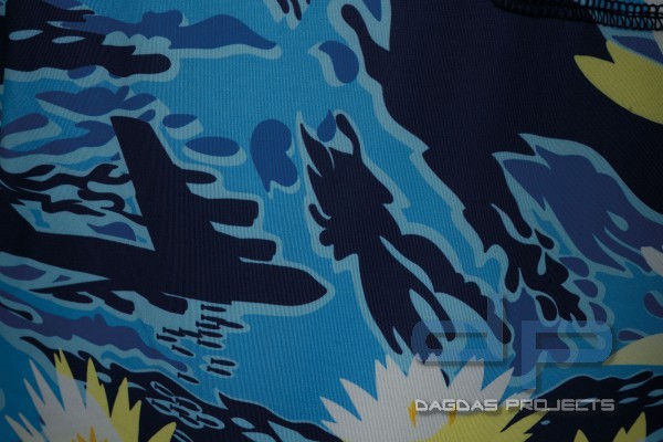 OTTE GEAR SHADE SHIRT UPF 50+ LONGSLEEVE MIT UV-SCHUTZ TIGER STRIPE BLUE HAWAI