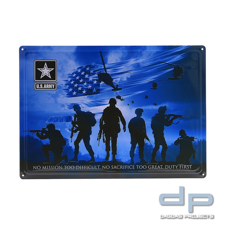 Metallplatte groß #114 No mission Too Difficult