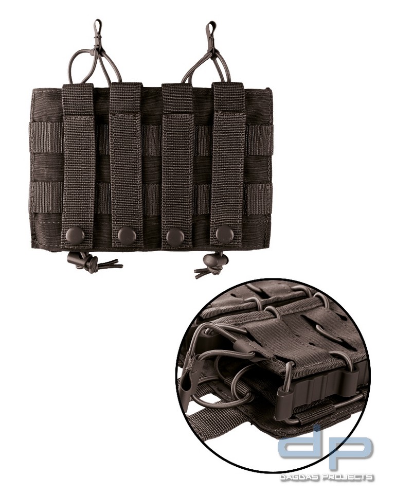 MAG.TASCHE OPEN TOP FLEX DOUBLE SCHWARZ VPE 5